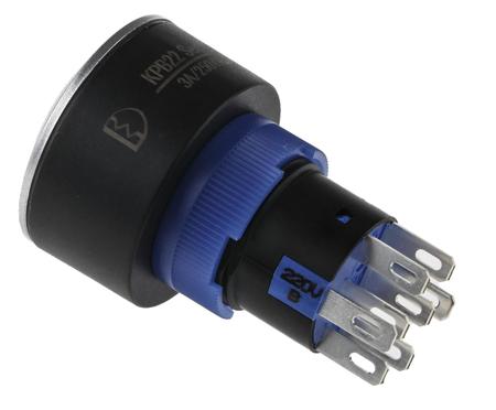 175-8322 2 Poles + Momentary + Blue LED 220V