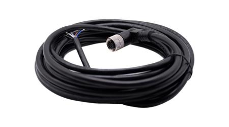 RND-205-01226 RND Right Angle Female 5 way M12 to Straight Connector & Cable, 5m