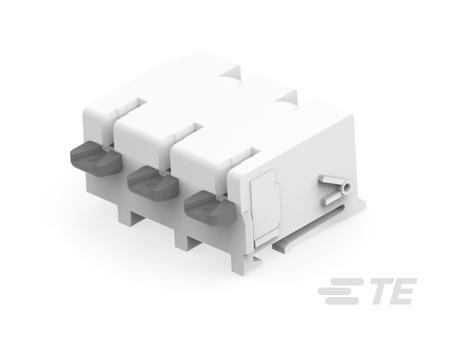 2318582-3 TE Connectivity, 8mm Pitch, BUCHANAN WireMate Two-Piece Poke-In Series, 3 Way, Vertical, Pluggable Terminal Block,