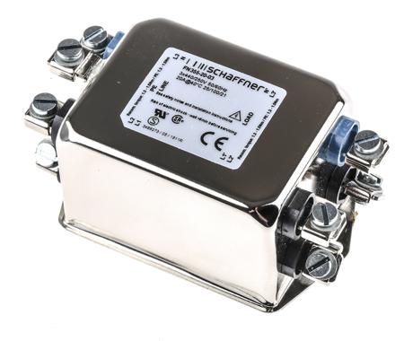 FN355-20-03 Schaffner FN 355 Series 20A 440 V ac 400Hz Flange Mount RFI Filter, with Screw Terminals 3 Phase