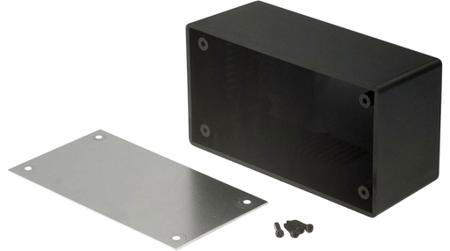 RND-455-00100 RND RND 455 Series Black ABS Desktop Enclosure, 64 x 44 x 30mm