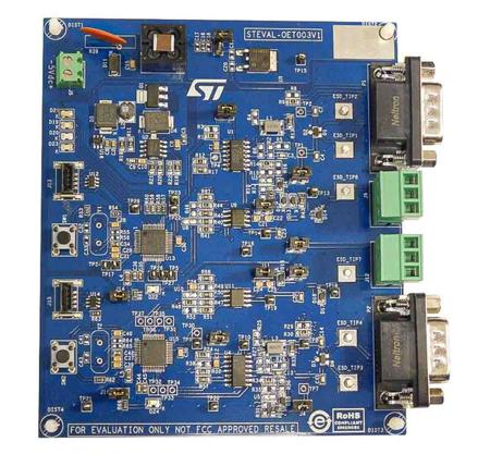 STEVAL-OET003V1 STMicroelectronics Evaluation Board Power Management for STM8AF528 for Automotive-Grade ESD Protection