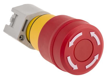 704.064.2 EAO, Twist Release, Emergency Stop Push Button Head 37mm Diameter