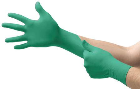 92600VP090 Ansell TouchNTuff 92-600 Green Nitrile Chemical Resistant Work Gloves, Size 8.5-9 L