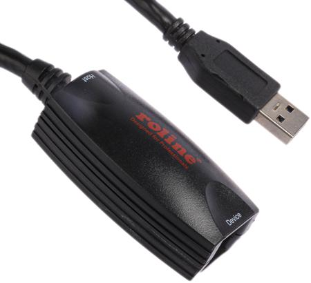 12.04.1096-8 Roline USB 3.0, Male USB A to Female USB A, 5m