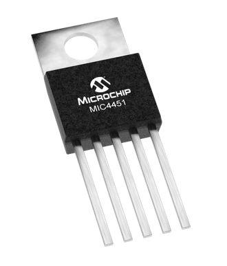 MIC4451ZT Microchip  Low Side MOSFET Power Driver, 12A 5-Pin, TO-220