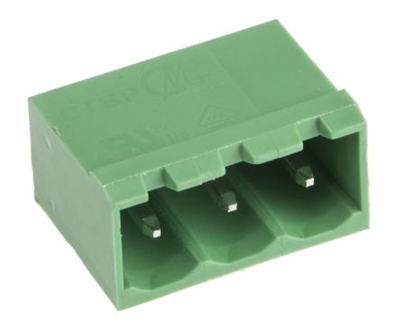 144-4079 RS Pro 5mm Pitch Straight, PCB Terminal Block, PCB Mount, 3 Way