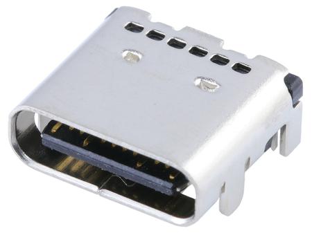2216100001 Molex Right Angled, Top Mount, Socket- Single Port Type USB Type C Plug USB 3.2 USB Connector