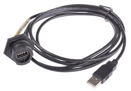 84729-0006 Molex Male USB B to Female USB A Cable Assembly, USB 2.0, 2m