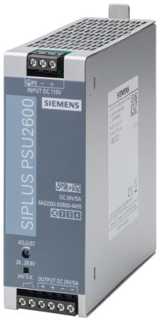 6AG23330SB004AY0 Siemens Power Supply for use with SIPLUS, 4.92 x 1.65 x 4.92 in, DC, DC, SIPLUS