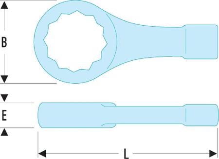 51BS-55 Facom 55 mm Slogging Spanner, 270 mm length