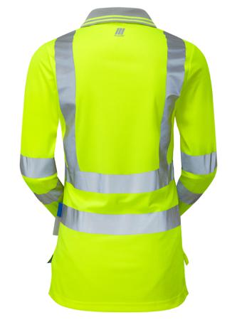 P702-24 PULSAR P702 Yellow Women Hi Vis Polo Shirt, 47 → 49in