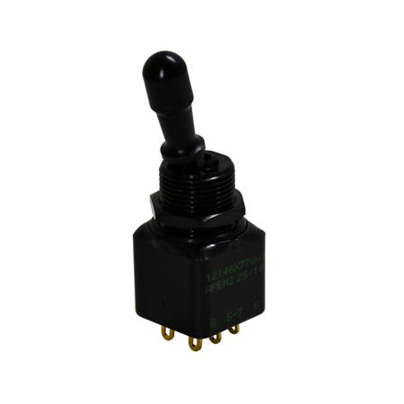 12146-2VX778 APEM Toggle Switch, Panel Mount, On-On, DPST, Solder Lug Terminal, 28V dc