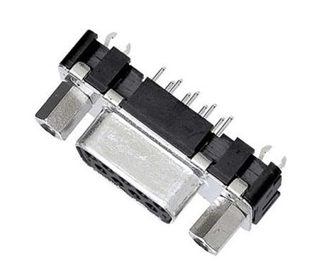 09661516513 HARTING 9 Way Through Hole D-sub Connector Socket, 2.74mm Pitch, with 4-40 UNC Threaded Inserts, Boardlocks