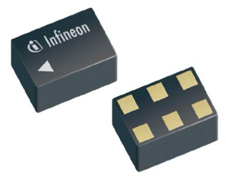 BGA125N6E6327XTSA1  Infineon, RF Amplifier Low Noise, 22.2 dB 1300 MHz, 6-Pin PG-TSNP-6