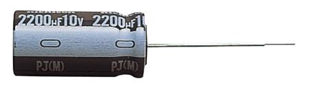 UPJ2A220MPD Nichicon 22μF Aluminium Electrolytic Capacitor 100V dc, Radial, Through Hole -