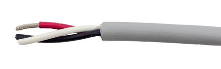78003 SL005 Alpha Wire Ecogen Ecocable Mini Control Cable, 3 Cores, 0.09 mm² 28 AWG, Unscreened, 30 m, Grey Modified Polyphenylene