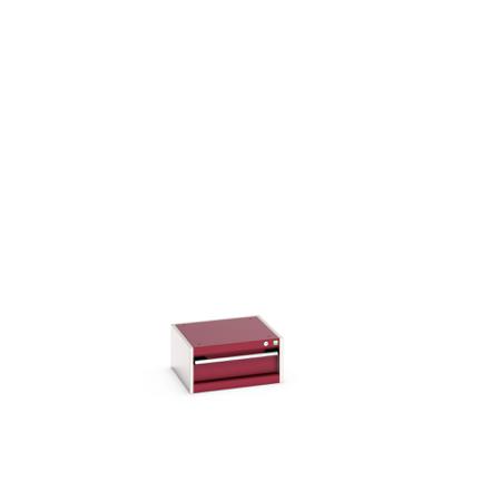 40010001.24V Bott 1 Cabinet, Steel, 250mm x 525mm x 525mm, Light Grey, Red