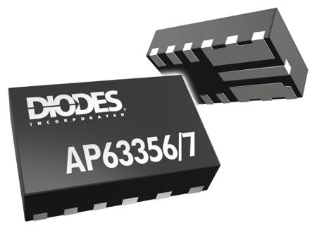 AP63356QZV-7 DiodesZetex,  Sync Buck Converter 3.5A Adjustable 9-Pin, V-DFN3020-13