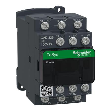 CAD326KD Schneider Electric Control Relay - 3 NO + 2 NC, 10 A Contact Rating, 5.4 W, 100 V, TeSys
