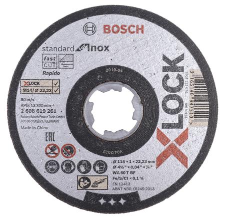 2608619261 X-LOCK Inox 115x1mm Straight Cutting