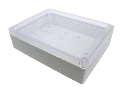 RP1450C Hammond RP Series Light Grey Polycarbonate General Purpose Enclosure, IP65, Clear Lid, 220 x 165 x 60mm