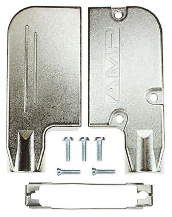5745652-1 TE Connectivity AMPLIMITE Series Zinc Alloy Right Angle D-sub Connector Backshell, 9 Way, Strain Relief
