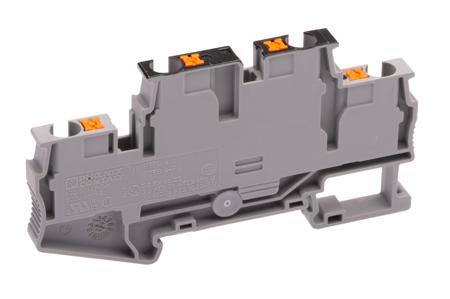 3211825 Phoenix Contact  PTTB 4-PV Series Grey, 0.2 → 6mm², Double-Level, Push In Termination
