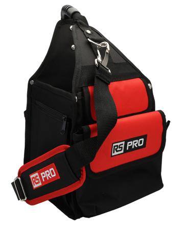 284-6057 RS PRO 600 Denier Fabric Tool Bag with Shoulder Strap 230mm x 220mm x 370mm