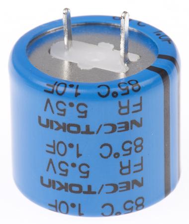 FR0H105ZF KEMET 1F Supercapacitor -20 → +80% Tolerance, Supercap FR 5.5V dc, Through Hole