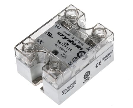 84137111 Sensata Crydom GN Series Solid State Relay, 10 A rms Load, Panel Mount, 660 V ac Load, 280 V ac Control