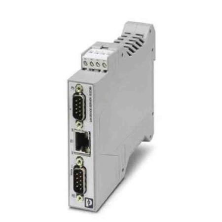 1105708 Phoenix Contact Serial Device Server, 1 Ethernet Port, 2 Serial Port, RS232, RS422, RS485 Interface