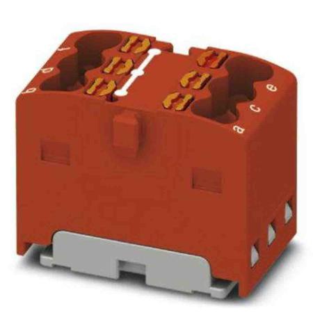 3002877 Phoenix Contact Distribution Block, 6 Way, 2.5mm², 17.5A, 450 V, Red