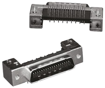 10126-52B2PC 3M MDR 102 26 Way Right Angle Through Hole D-sub Connector Plug, 1.27mm Pitch