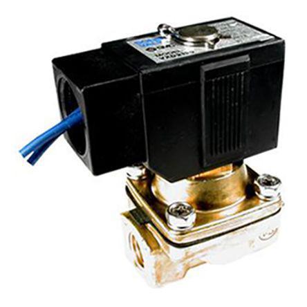 VXD2140-04N-7G1 SMC Solenoid Valve , 2 port , NC, 240 V ac, 1/2in