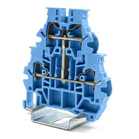 262-4342 RS PRO Grey Feed Through Terminal Block, 4mm², 1-Level, Spring Termination