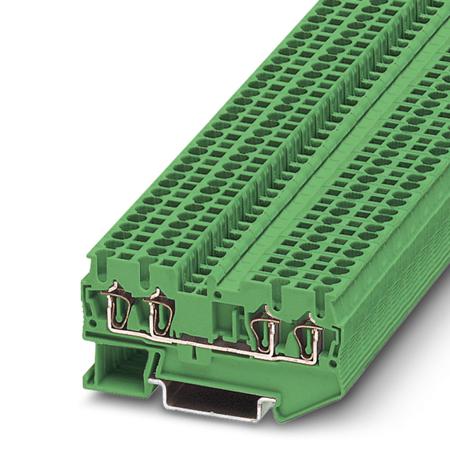 3037465 Phoenix Contact  ST 2.5-QUATTRO GN Series Green, Single-Level, Spring Clamp Termination