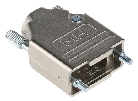 MHDTZK9-RA-K MH Connectors MHDTZK-RA Series Zinc D Sub Backshell, 9 Way, Strain Relief