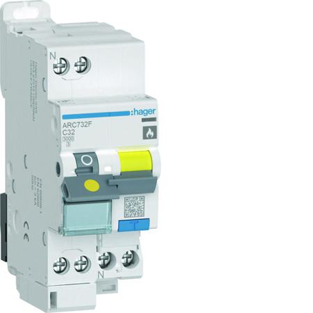 ARC732F Hager ARC MCB, 32A, 3 Breaking Capacity