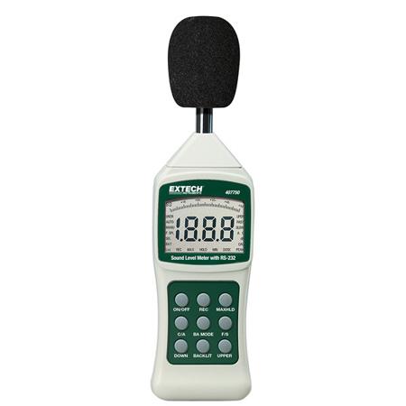 407750 Extech  Sound Level Meter, 30dB to 130dB, 8kHz max
