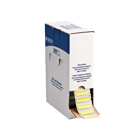 BM-250-175-342-YL Brady B-342 Black on Yellow/Transparent Heatshrink Labels, 44.45 mm Width, 44mm Label Length, 44.45mm Label Width