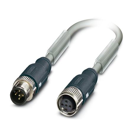 1419051 Phoenix Contact Male 5 way Threaded to Female 5 way M12 Bus Cable, 1 m