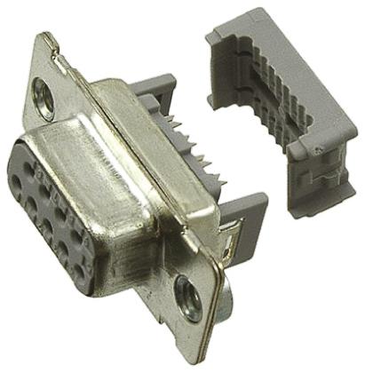 8309-6003 3M 8300 9 Way Right Angle Cable Mount D-sub Connector Socket, 2.8mm Pitch