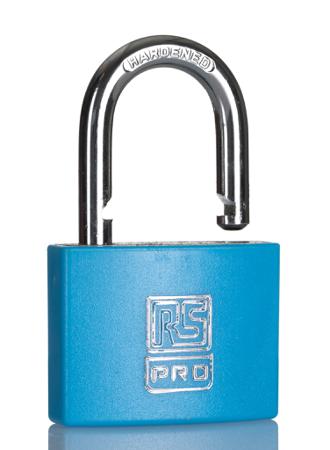 195-8233 RS PRO Key Aluminium, Steel Padlock, Keyed Alike, 6mm Shackle, 43mm Body