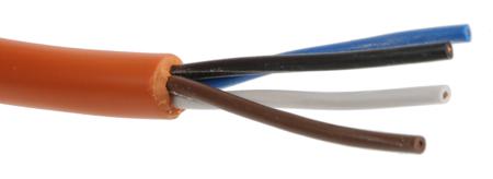 18026-PRKWT-LED-P-4-07-10-M Lumberg Automation Right Angle M12 to Unterminated Cable assembly, 4 Core 10m Cable