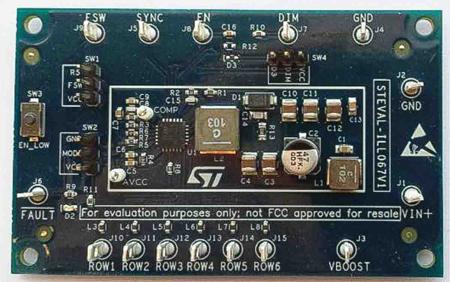 STEVAL-ILL067V1 STMicroelectronics , STEVAL LED Driver Evaluation Board for ALED7707 for LED Driver
