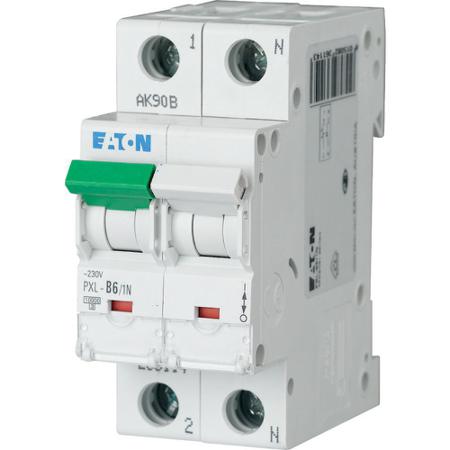 236161-PXL-C6-1N Eaton xPole - PXL PXL MCB, 1P, 6A Curve C, 230V AC, 10 kA Breaking Capacity