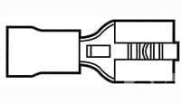 170603-1 TE Connectivity, Faston Receptacle Terminal, Red, Nylon, Tin 22 → 18 AWG