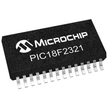 PIC18F2321-I-SS Microchip PIC18F2321-I/SS, 8bit PIC Microcontroller, 40MHz, 8 kB, 256 B Flash, 28-Pin SSOP