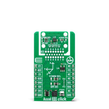 MIKROE-6629 MikroElektronika Accel Click Development Board for Add On Board Acceleration Measurement